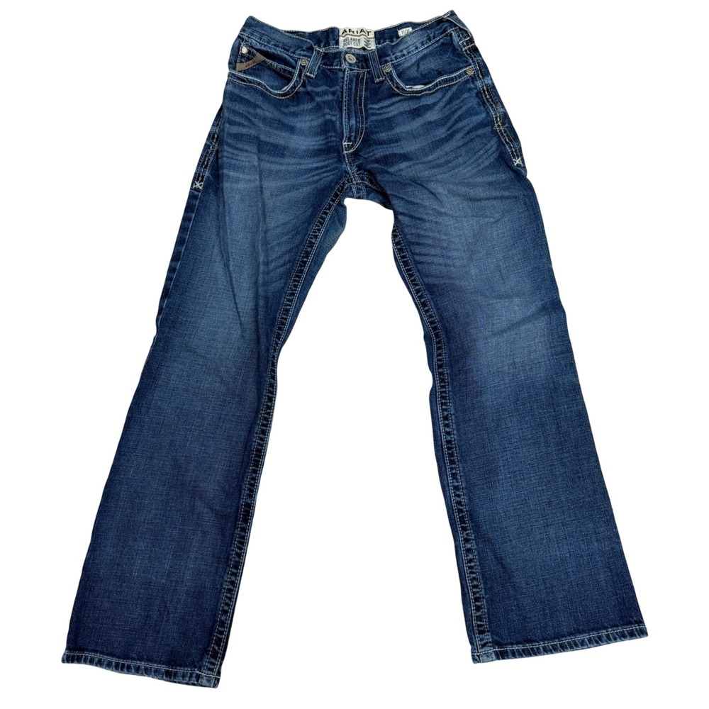 Ariat M4 Relaxed Boot Cut Jeans Mens 31x32 Medium Wash Denim Western Work